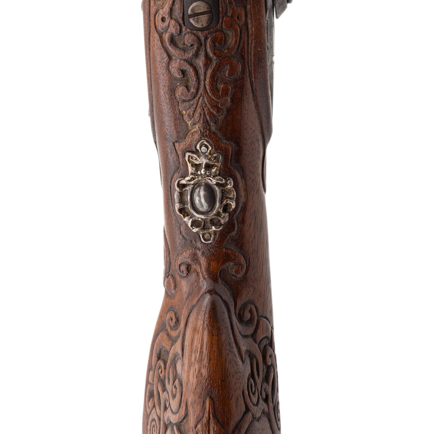 Contemporary Flintlock Jaeger Rifle with Actaeon and Diana Motifs