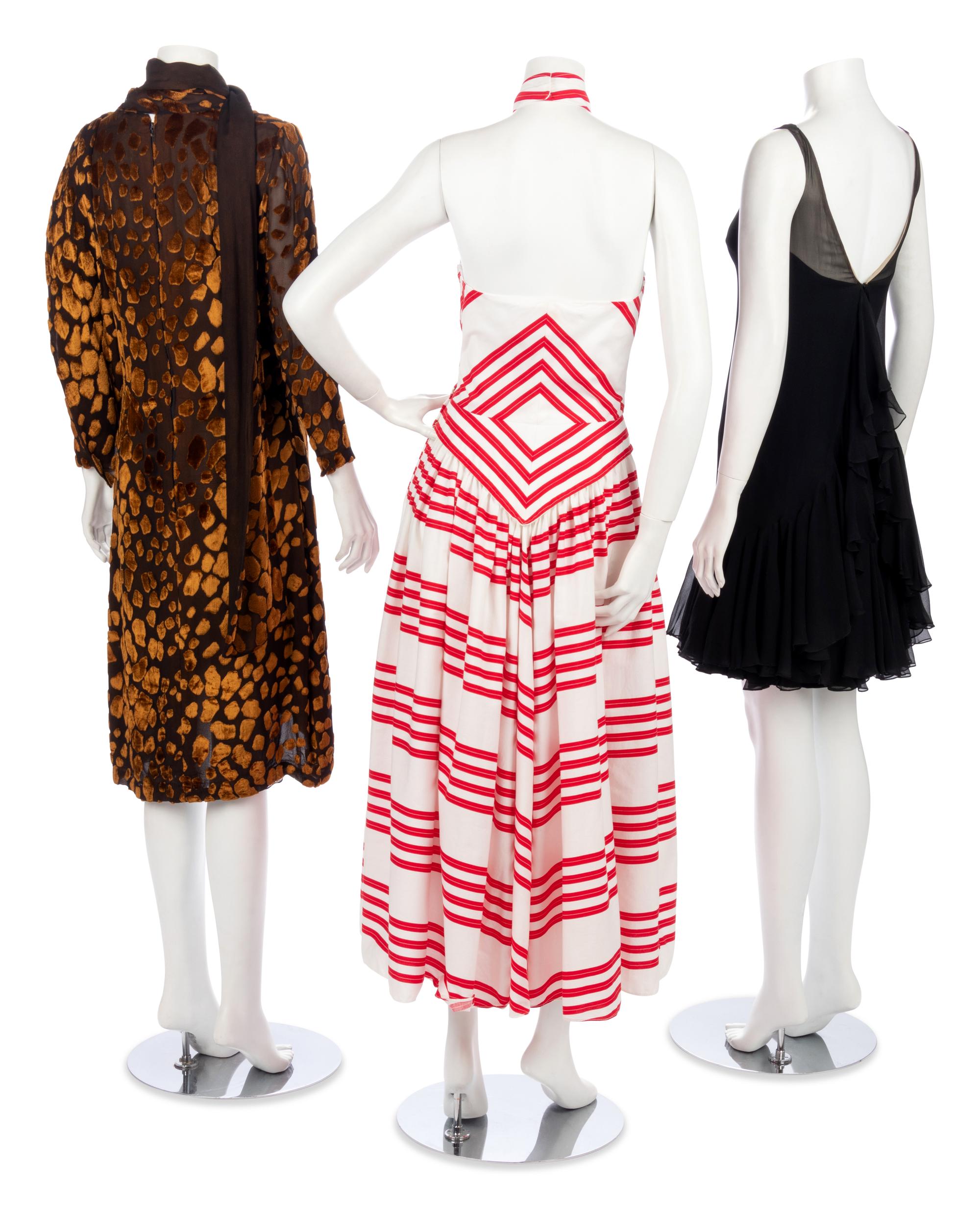 Three Dresses; One Malcolm Starr, One R. Costa, One Trigere, 1960-80s