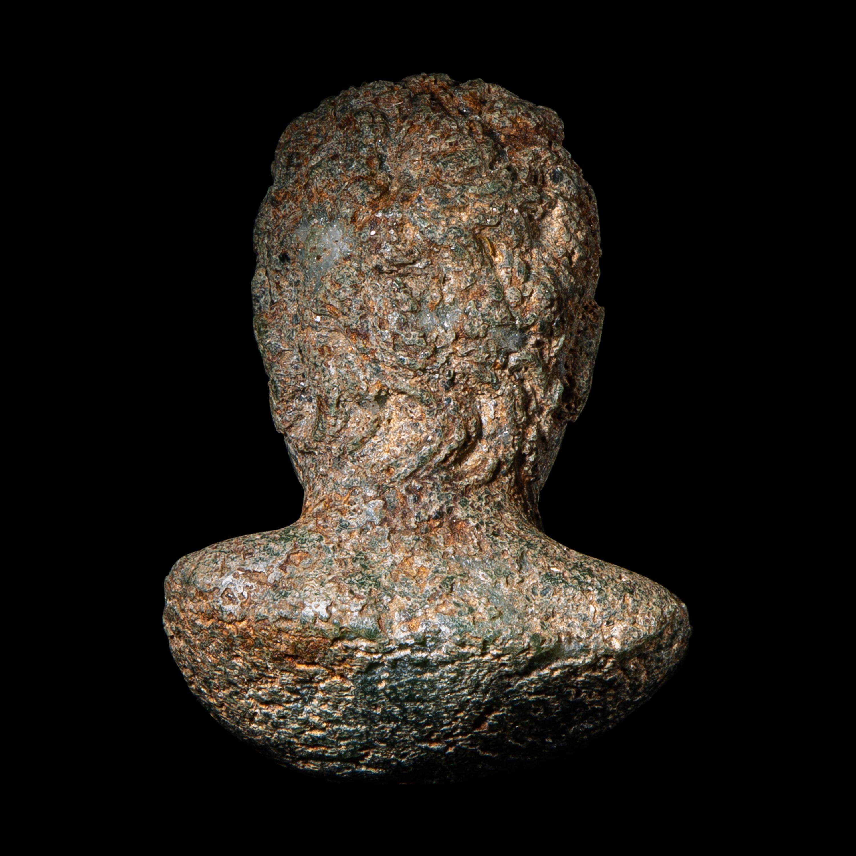 A Roman Glass Male Bust