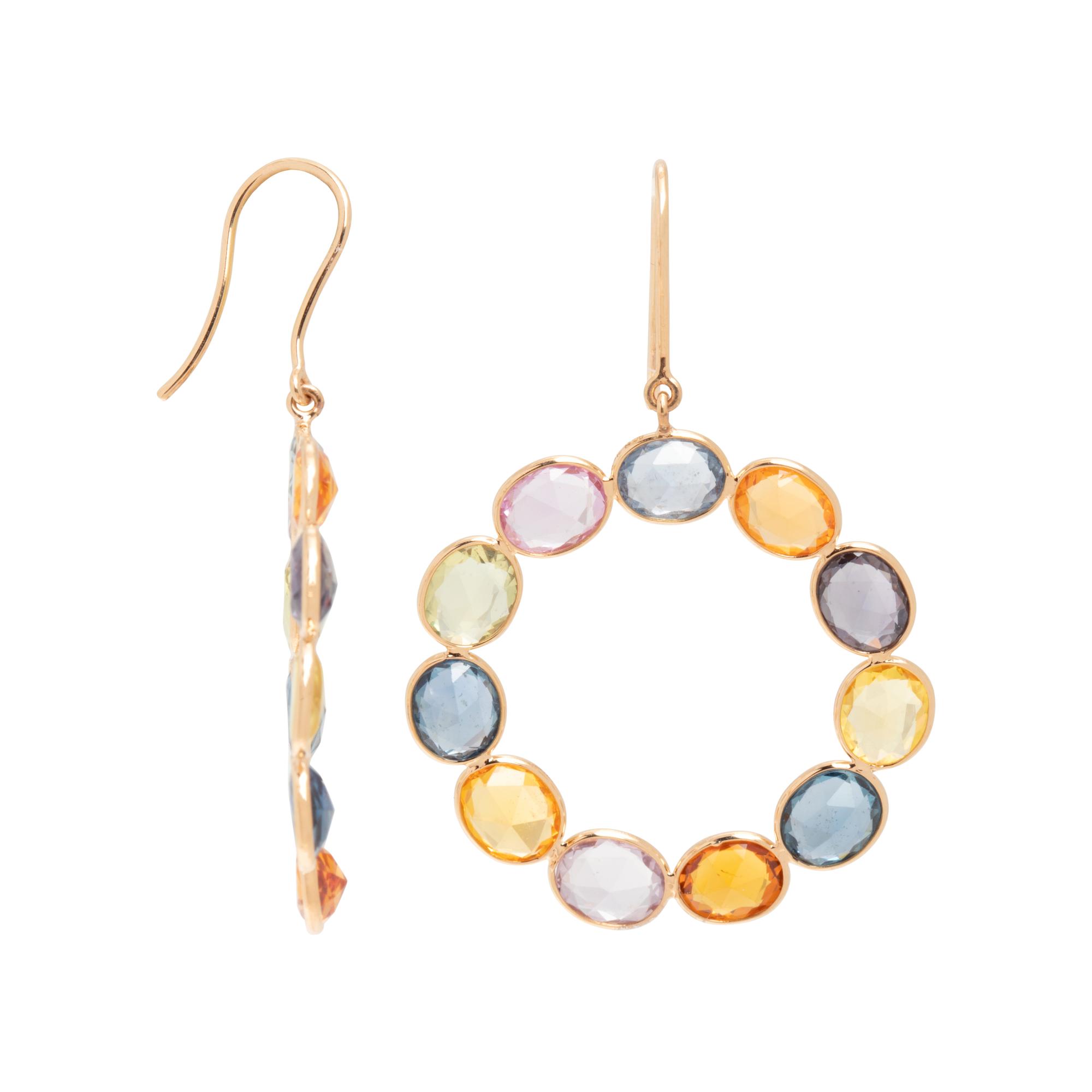 MULTICOLOR SAPPHIRE EARRINGS