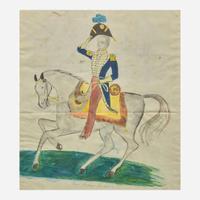 American School 19th century Two Portraits: A Standing Soldier and General Andrew Jackson