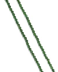 A Single Strand Nephrite Jade Bead Necklace,