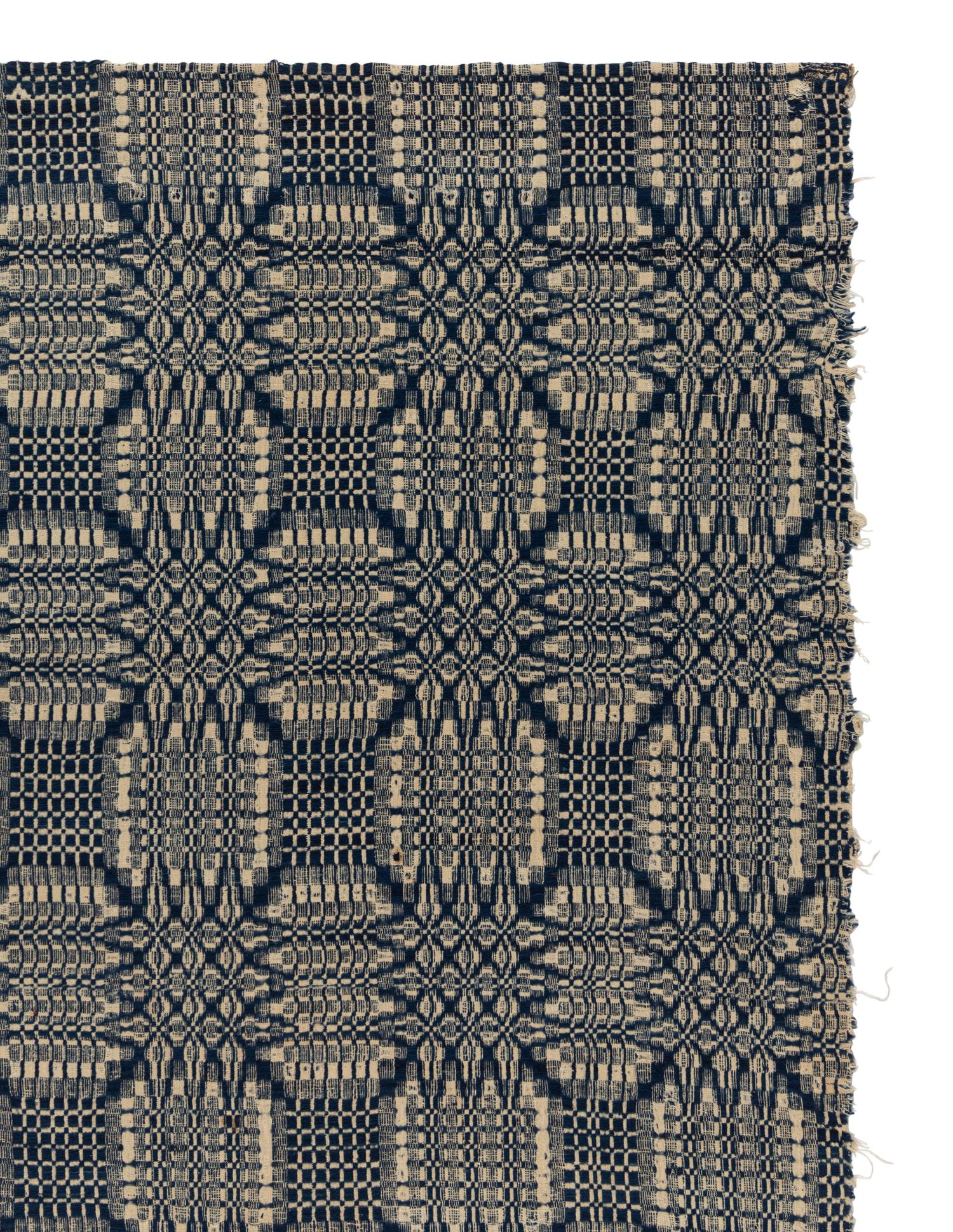 Three Cotton and Wool Jacquard Coverlets