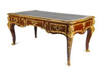 A Louis XV Style Gilt Bronze Mounted Kingwood Bureau Plat