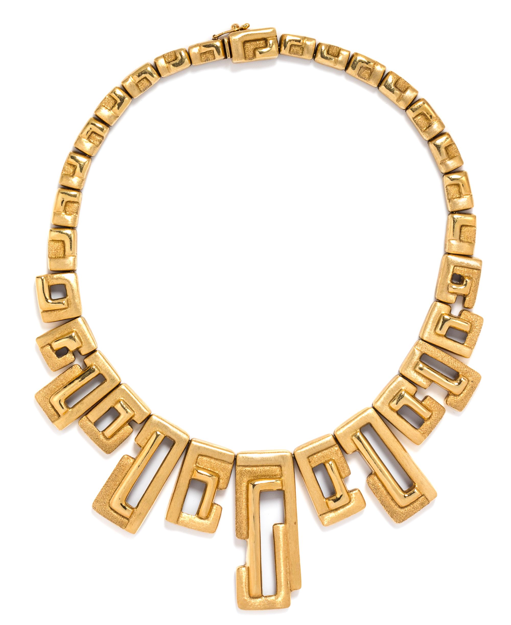 An 18 Karat Yellow Gold Demi Parure, Horaldo Burle-Marx, 109.60 dwts.