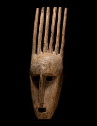 Two Bamana Kore Society Wood Masks
