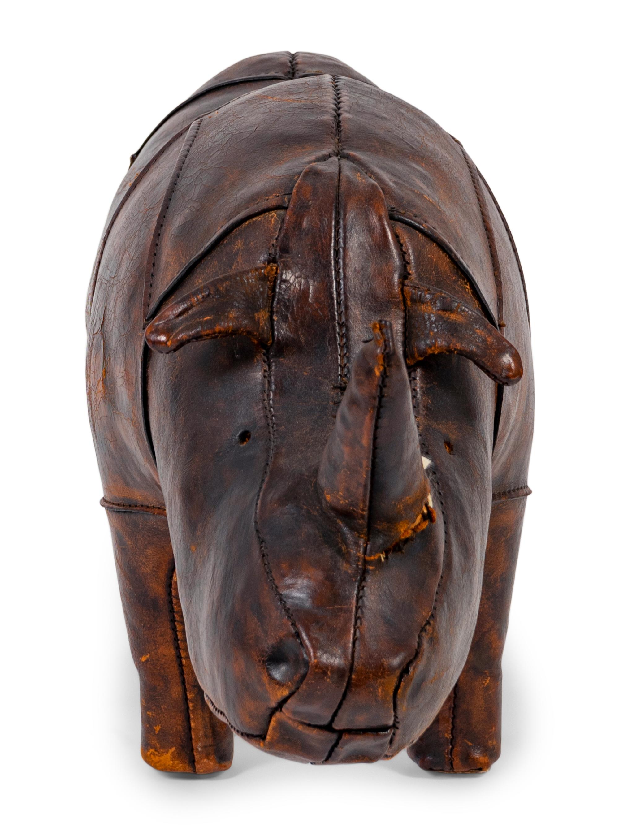 A Leather Rhinoceros Foot Stool Attributed to Dimitri Omersa — MID-20TH CENTURY