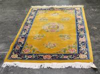 A Chinese Art Deco Style Rug. 2 feet 10 inches x 4 feet.