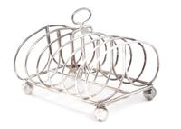 A English Silver Toast Rack — Unknown Maker, London, 19th Century