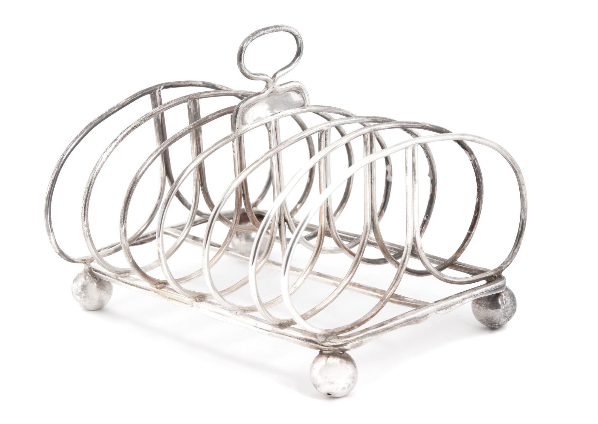 A English Silver Toast Rack — Unknown Maker, London, 19th Century