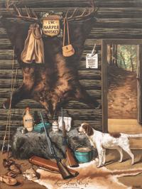 An I.W. Harper Whiskey Vitrolite Advertising Sign