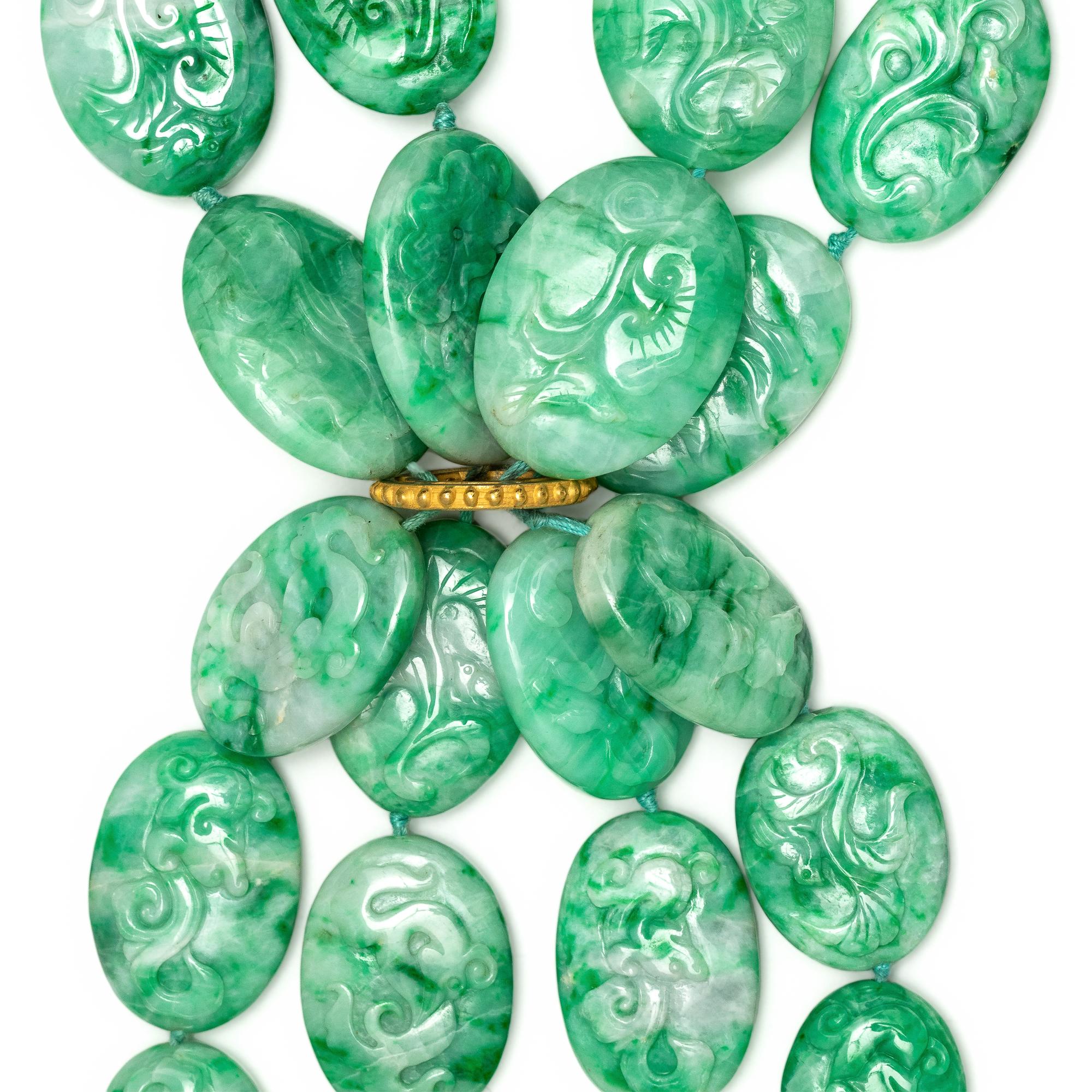 ANGELA PINTALDI, MULTISTRAND JADE BEAD NECKLACE