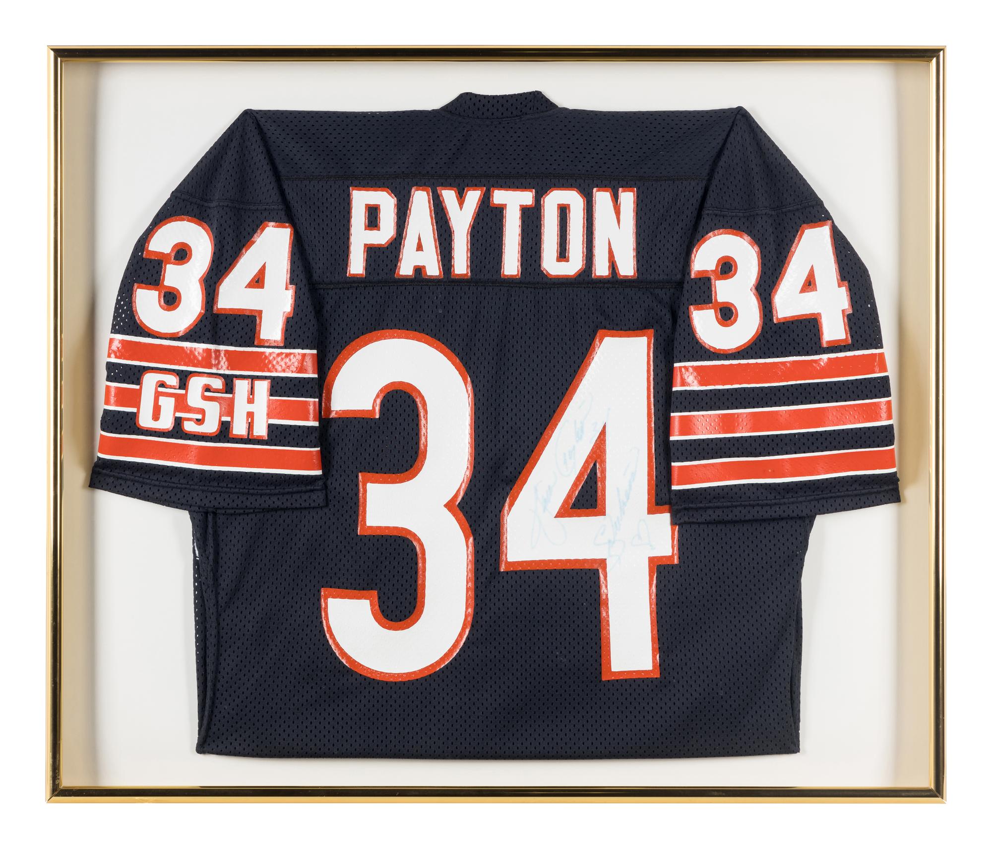 A Walter Payton Signed Autograph Chicago Bears Football Jersey (Beckett Authentication Services BAS Certified),