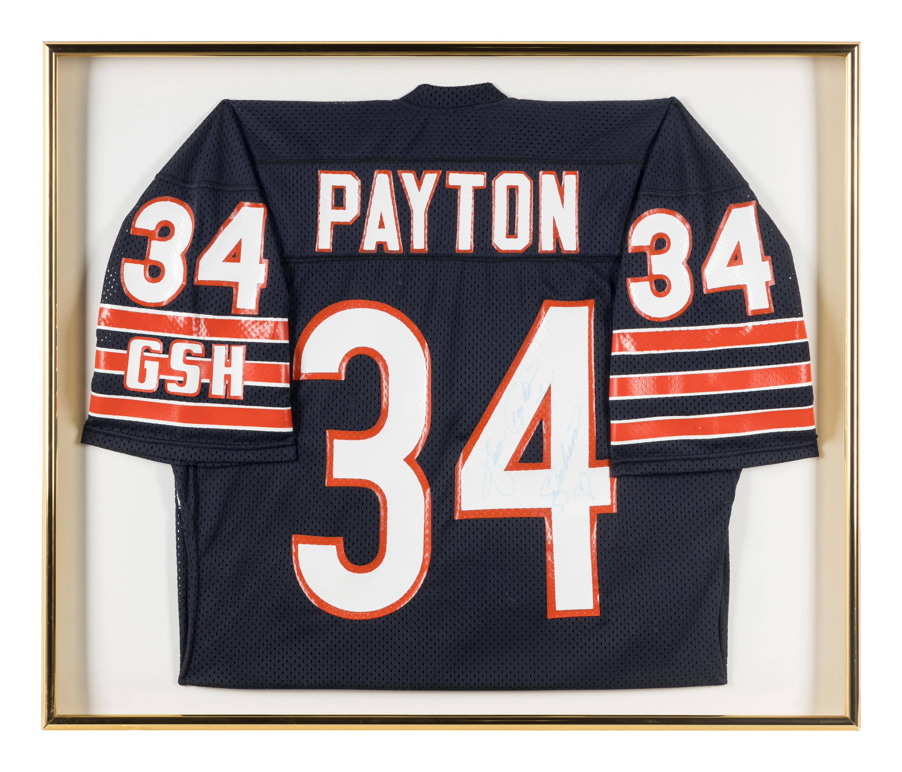 A Walter Payton Signed Autograph Chicago Bears Football Jersey (Beckett Authentication Services BAS Certified),