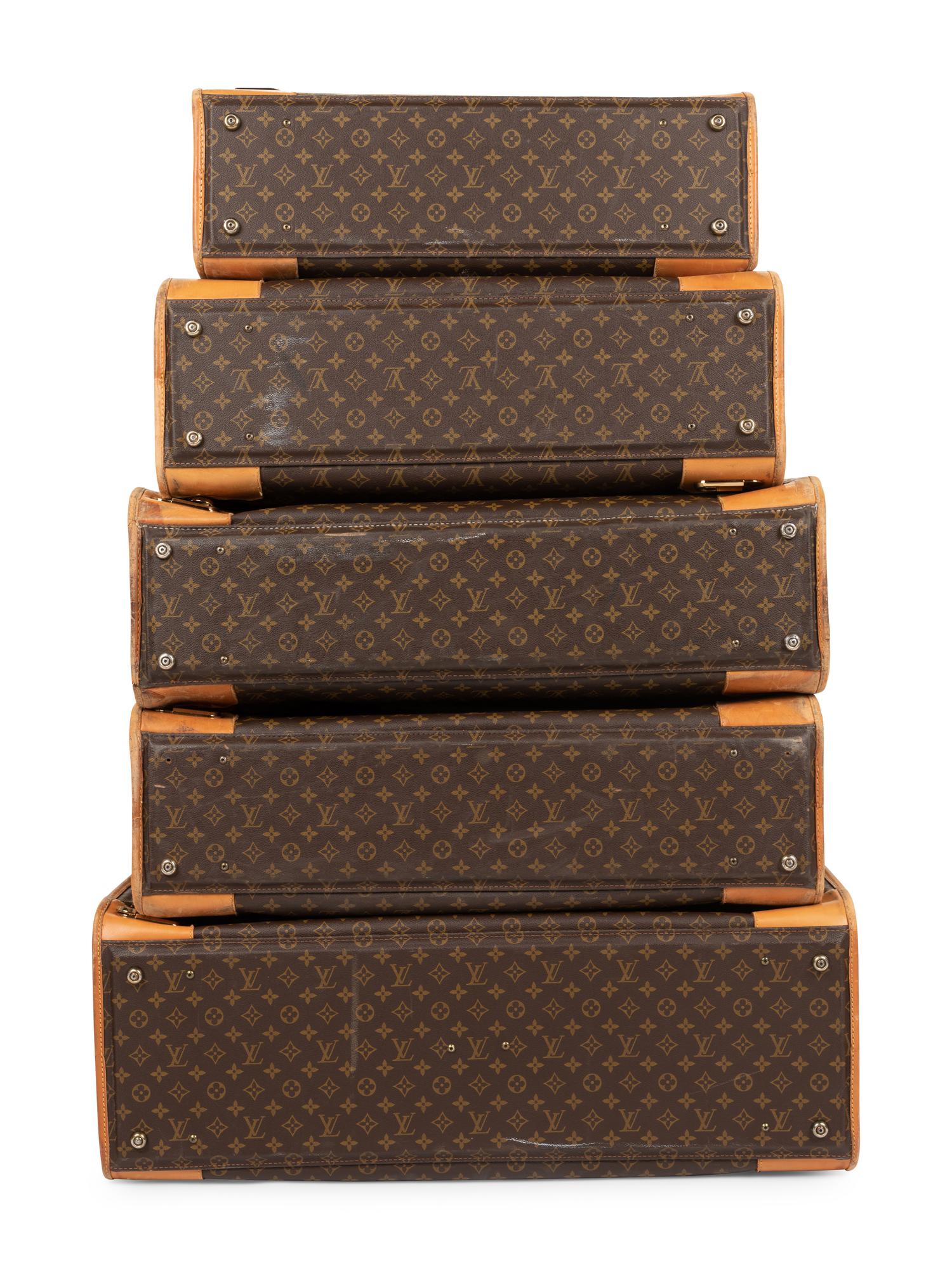 Five Louis Vuitton Suitcases, 1970-90s