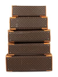 Five Louis Vuitton Suitcases, 1970-90s