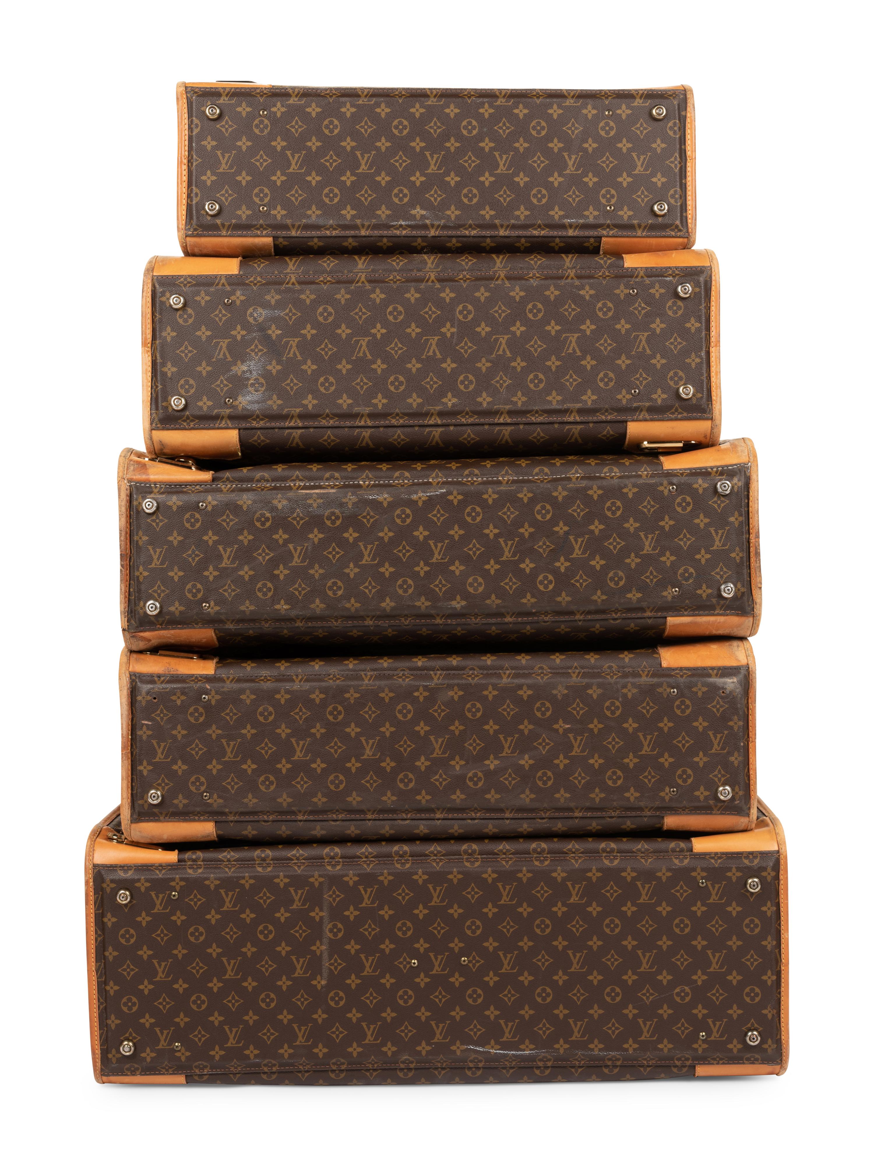 Five Louis Vuitton Suitcases, 1970-90s