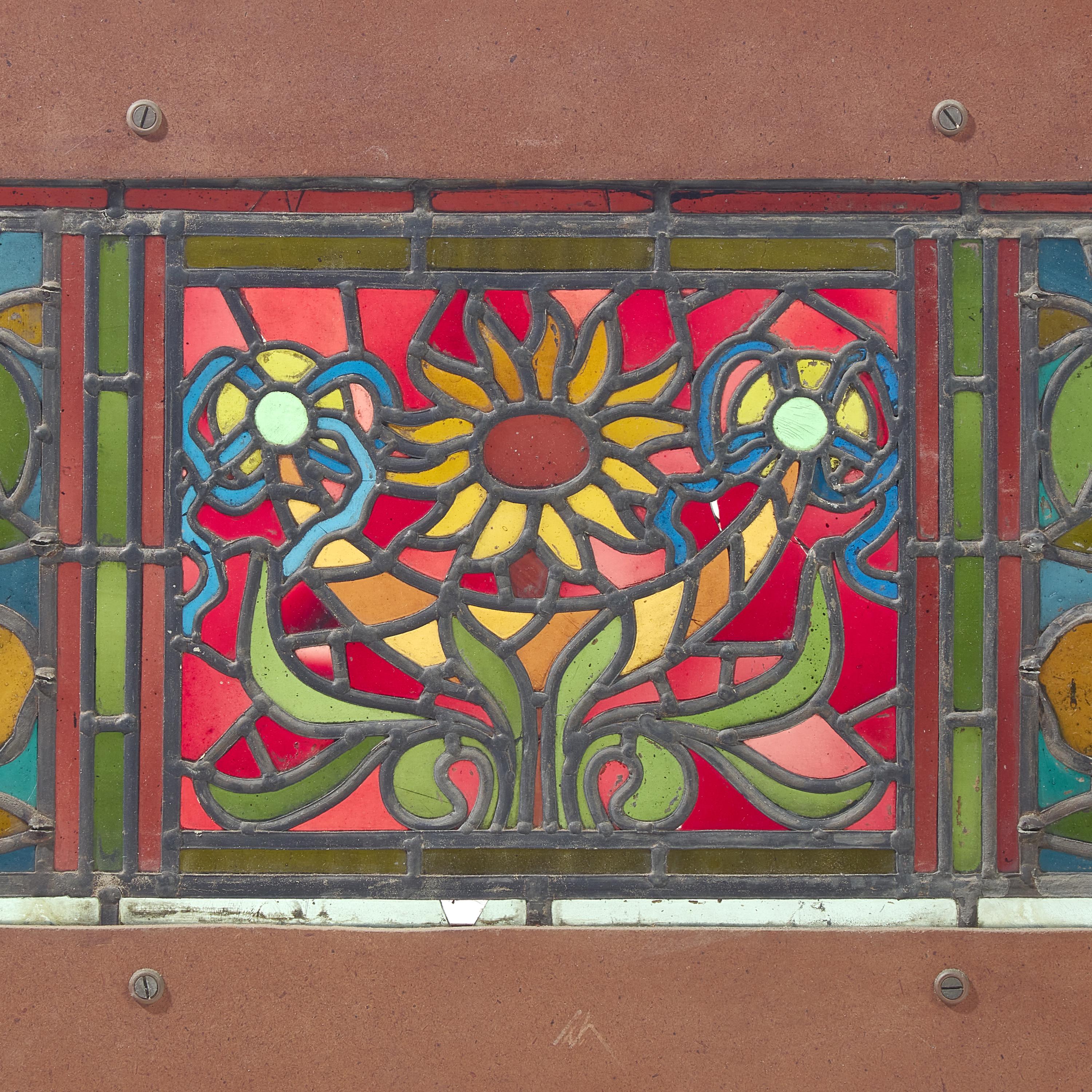 An American Stained Glass Window Panel