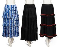 Three Designer Maxi Skirts; Chanel, Alaïa, Saint Laurent