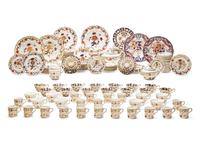 An Assembled Royal Crown Derby 'Asian Rose' and 'Imari' Porcelain Dinner Service