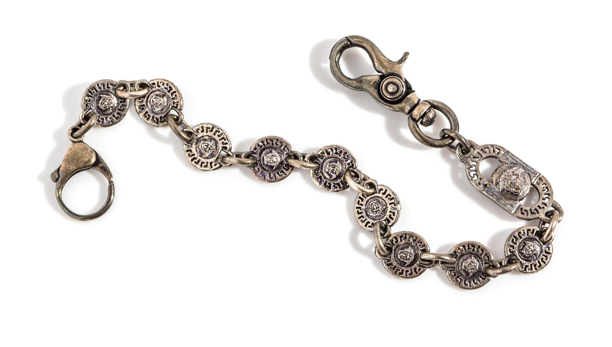 A Gianni Versace Medusa Medallion Pocket Chain, 14.25" x .75".