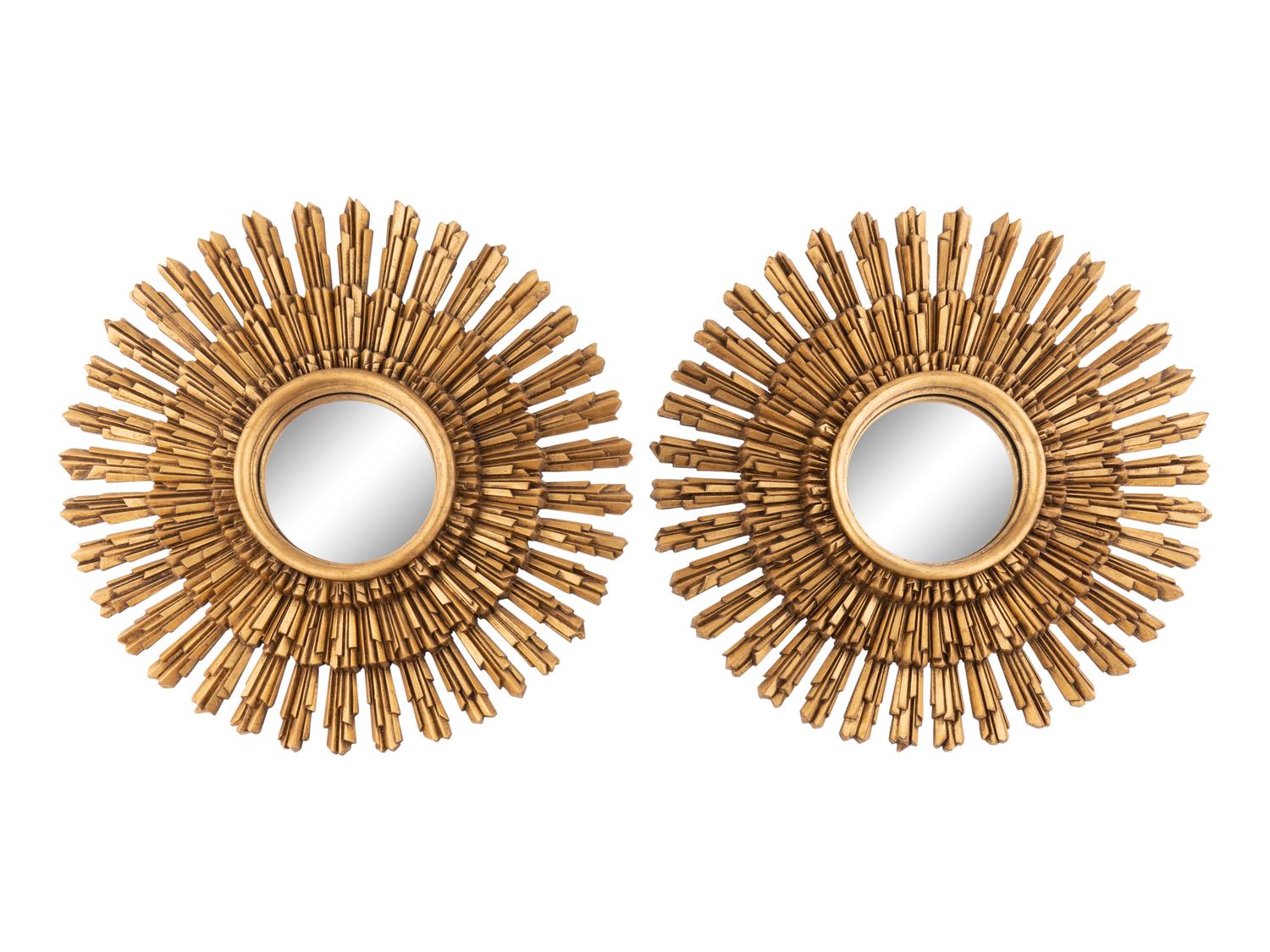 A Pair of Giltwood Sunburst Mirrors