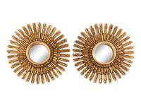 A Pair of Giltwood Sunburst Mirrors
