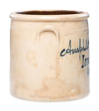 An Amphlett and Udell Three-Gallon Stoneware Crock
