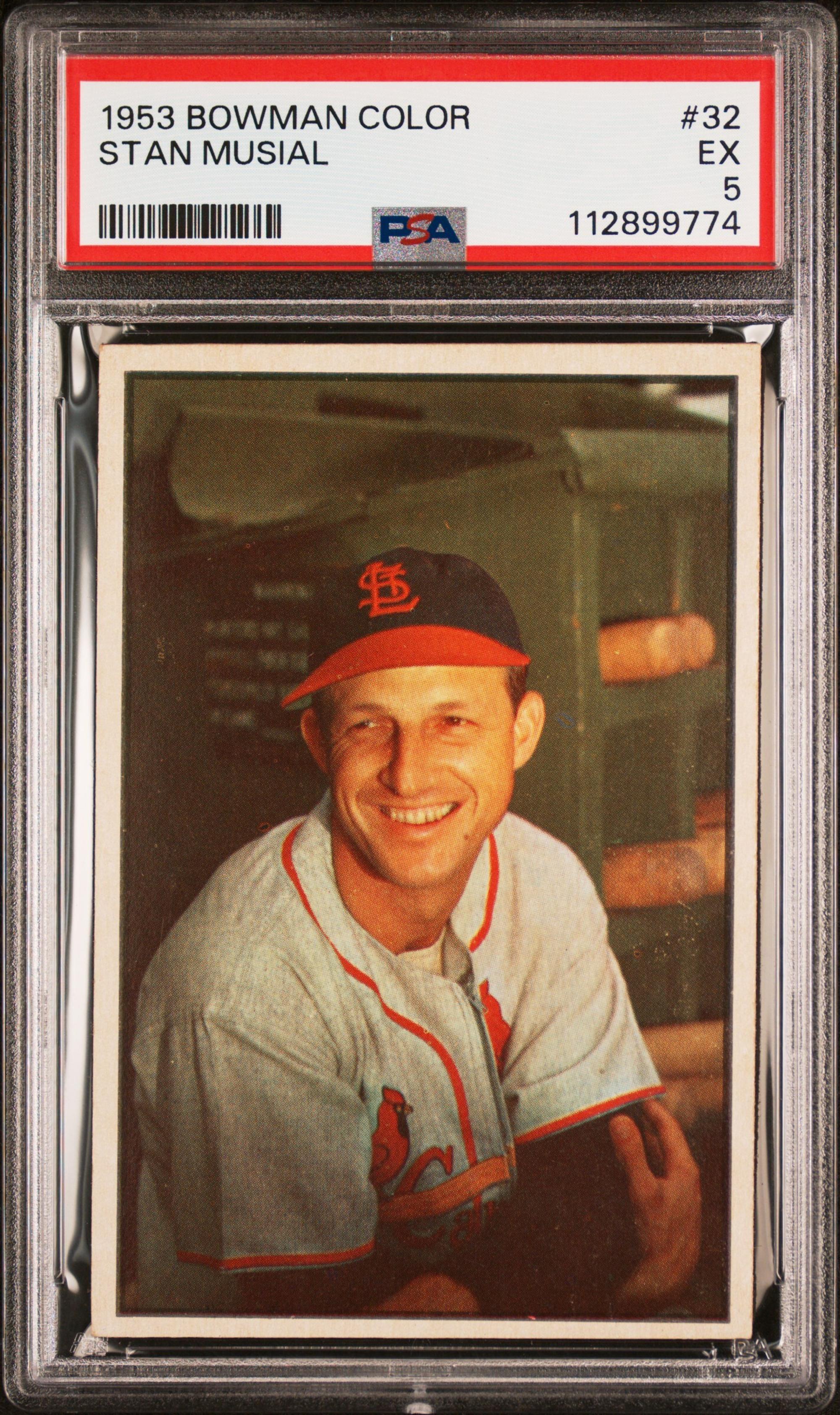 A 1953 Bowman Color Stan Musial Baseball Card No. 32 (PSA 5 EX)