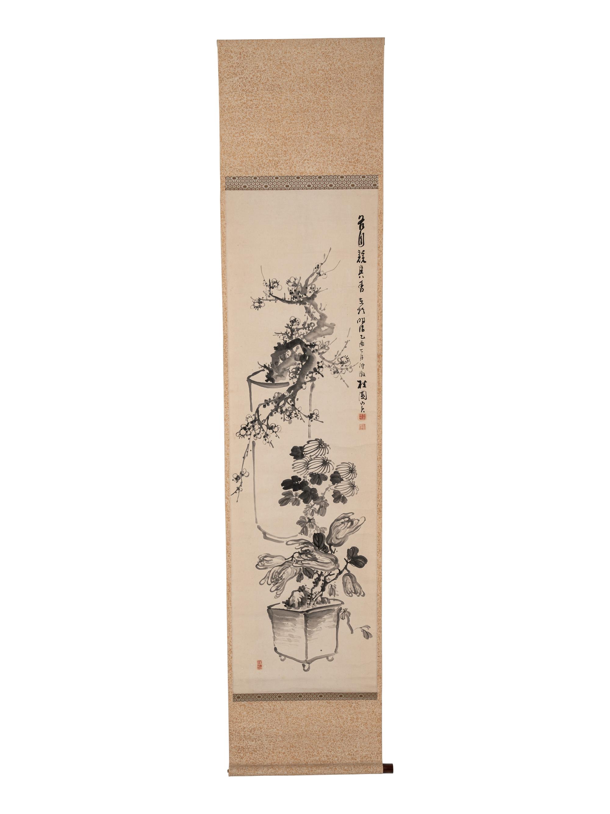 Two Chinese Hanging Scrolls