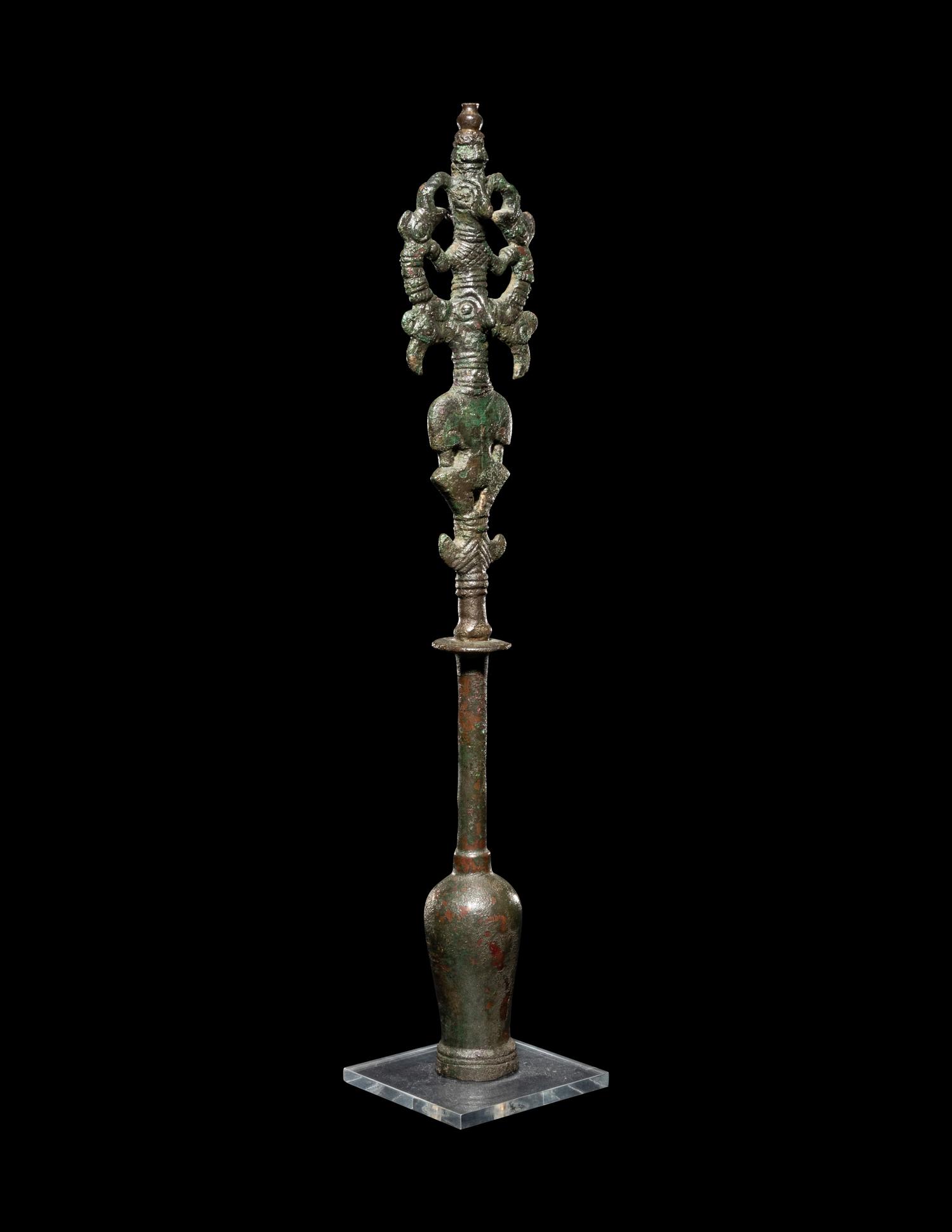 A Luristan Bronze Standard Finial with the Master of the Animals