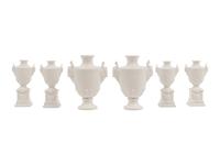 A Set of Six Nymphenburg Porcelain Urns