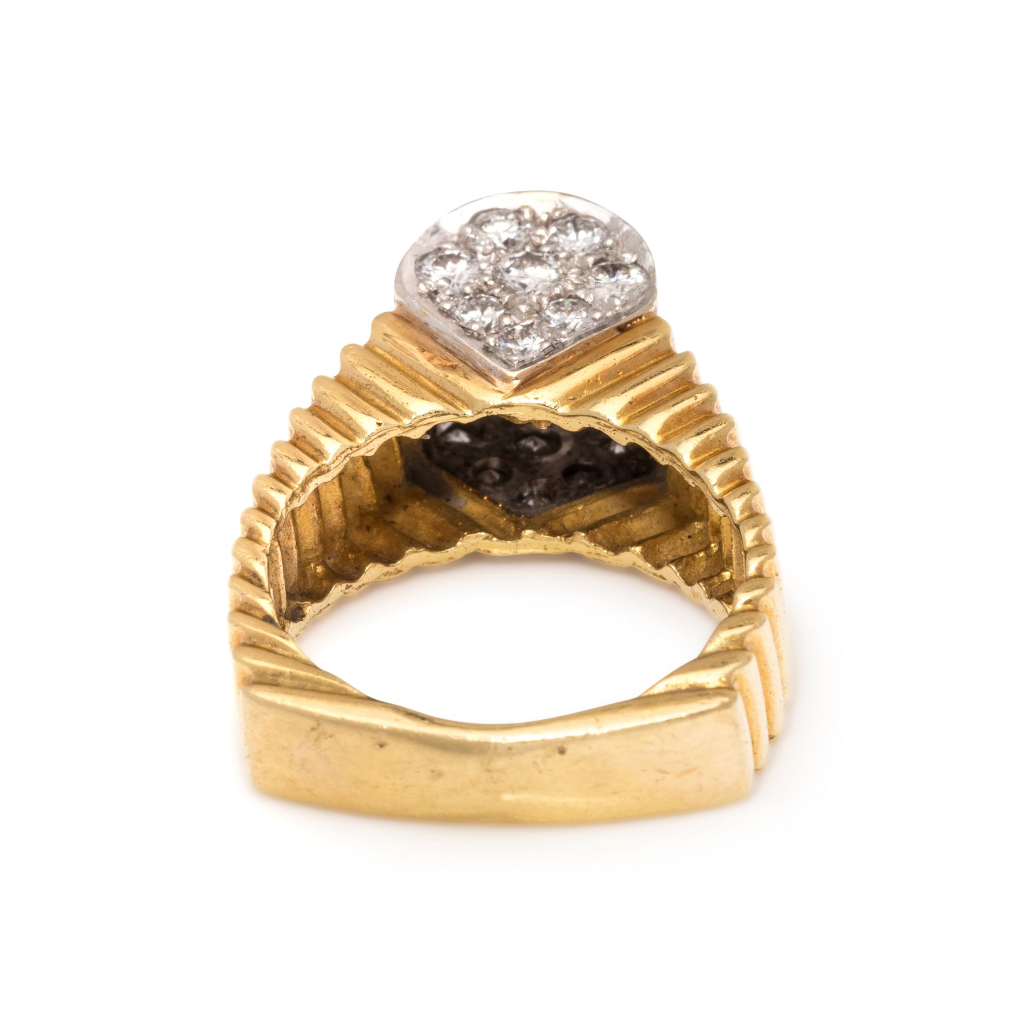 BICOLOR GOLD AND DIAMOND RING