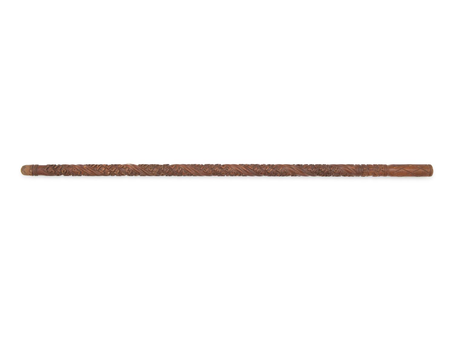 A Carved Folk Art Cane from the Ionia State Hospital in Michigan