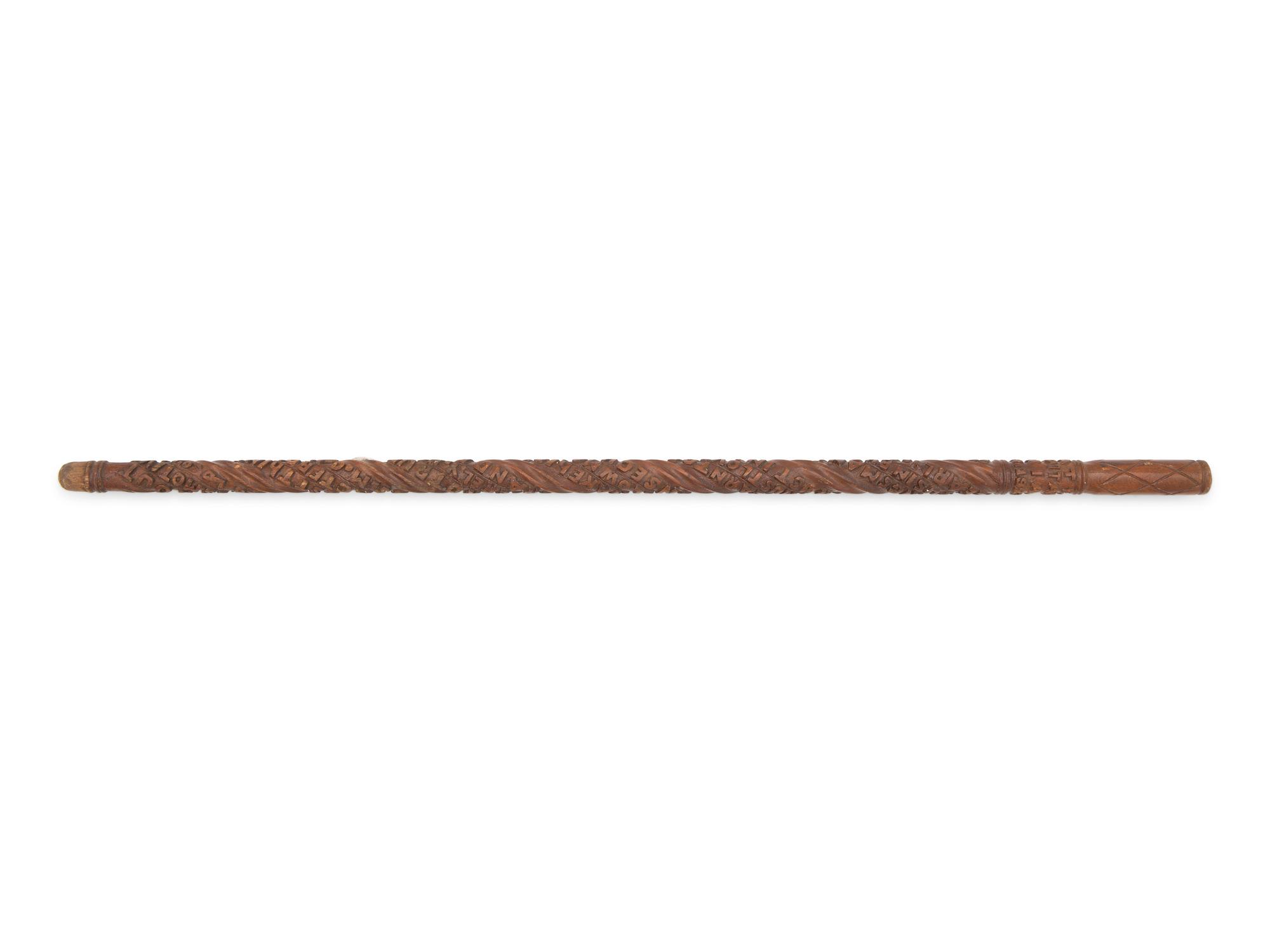 A Carved Folk Art Cane from the Ionia State Hospital in Michigan