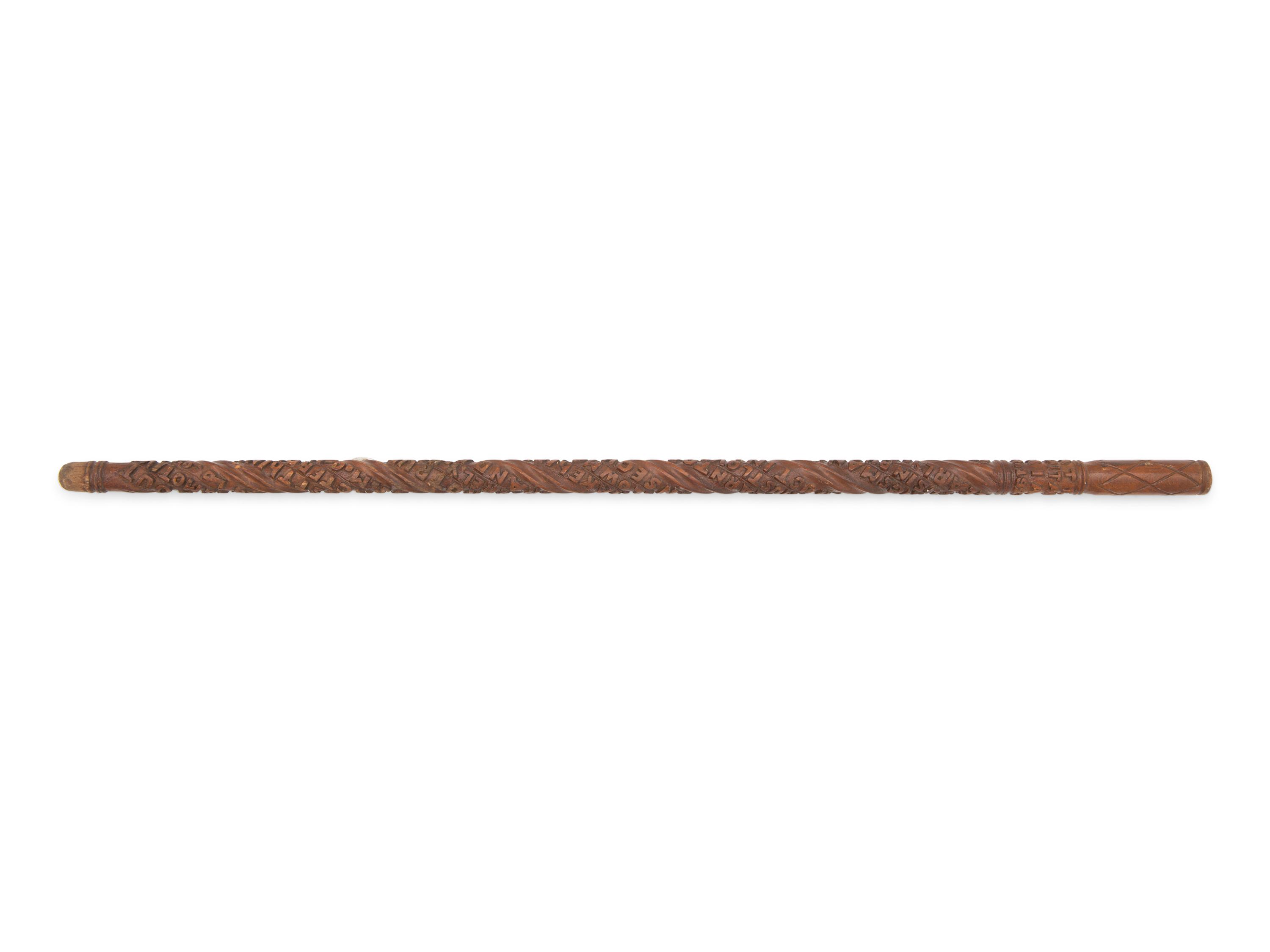 A Carved Folk Art Cane from the Ionia State Hospital in Michigan