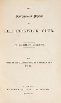 [Fore-Edge Painting] Dickens, Charles. The Posthumous Papers of the Pickwick Club
