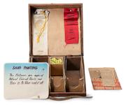 A Collection of John A. Adams Sand Art Bottles, Along with Custom Box and Unused Bottle