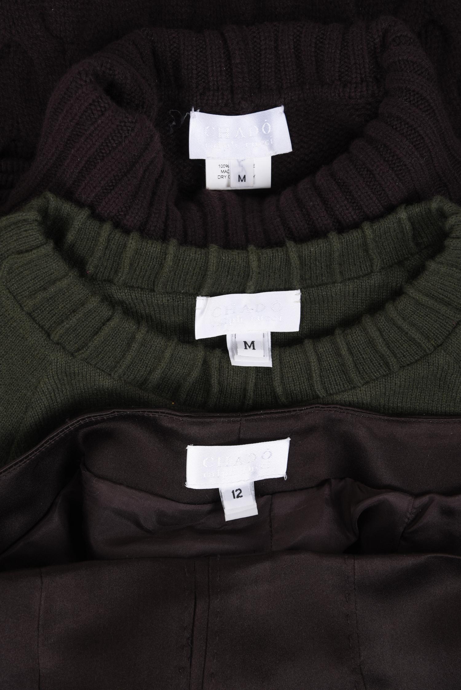 Three Chado Ralph Rucci Items: Two Sweaters and One Pair of Pants, 2000-10s