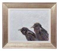 Jamie Wyeth (American, b. 1946) — Raven Pair - Portrait , 1998