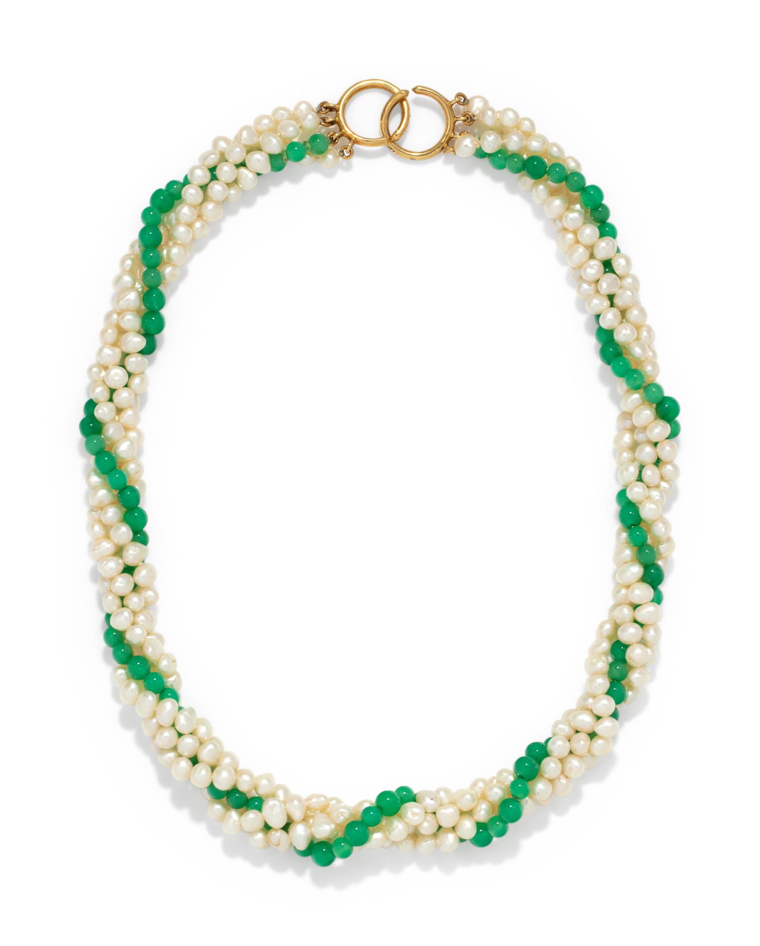 TIFFANY & CO., PALOMA PICASSO, CULTURED PEARL AND CHRYSOPRASE TORSADE NECKLACE