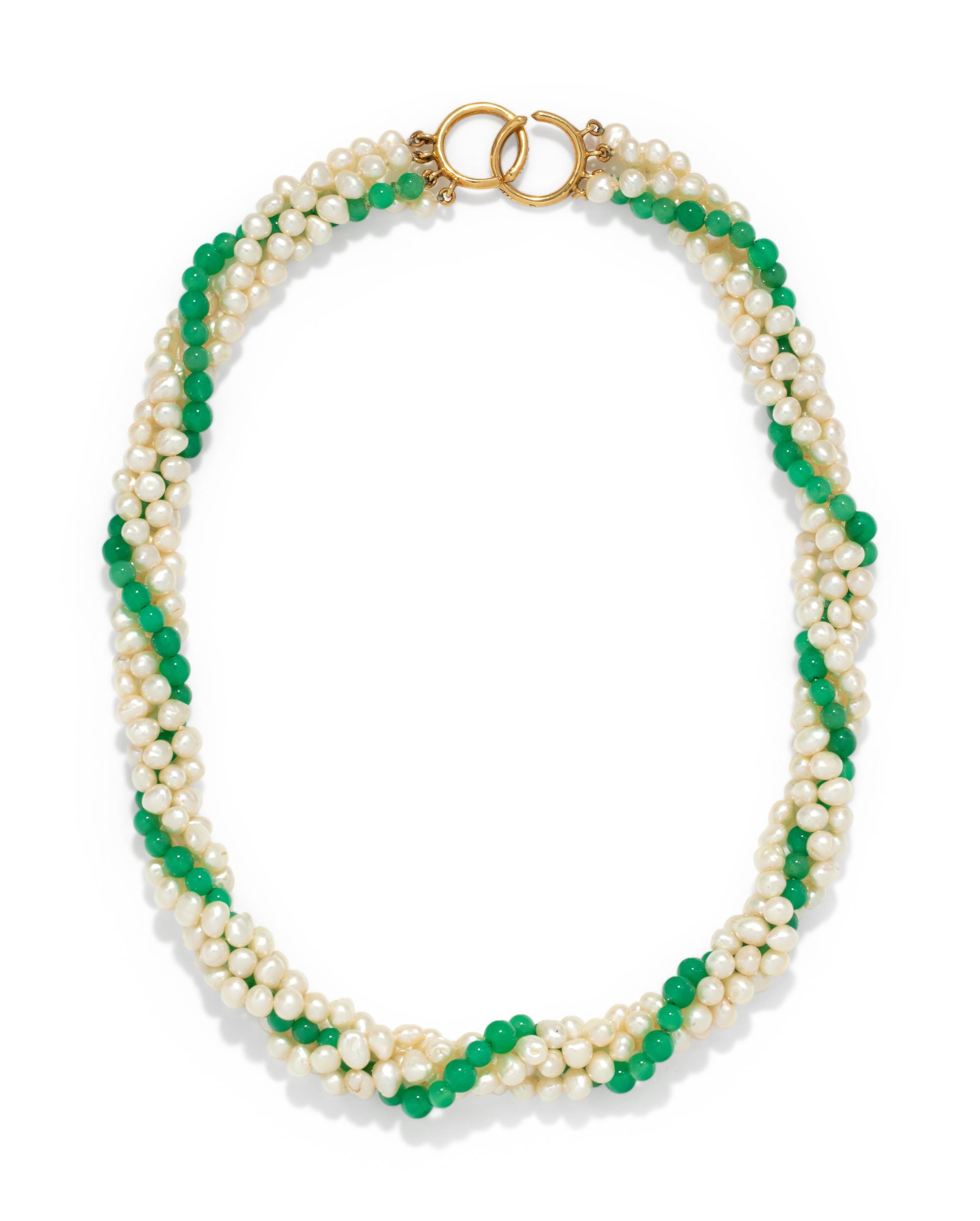TIFFANY & CO., PALOMA PICASSO, CULTURED PEARL AND CHRYSOPRASE TORSADE NECKLACE