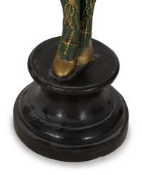 A Polychromed Metal Figural Floor Lamp in the Style of Chiparus