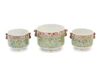 Three Chinese Export Porcelain Cache Pots
