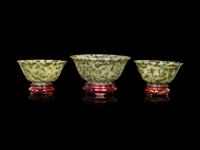 A Group of Three Jade Bowls