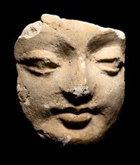 Four Gandharan Fragmentary Stucco Heads and One Bust