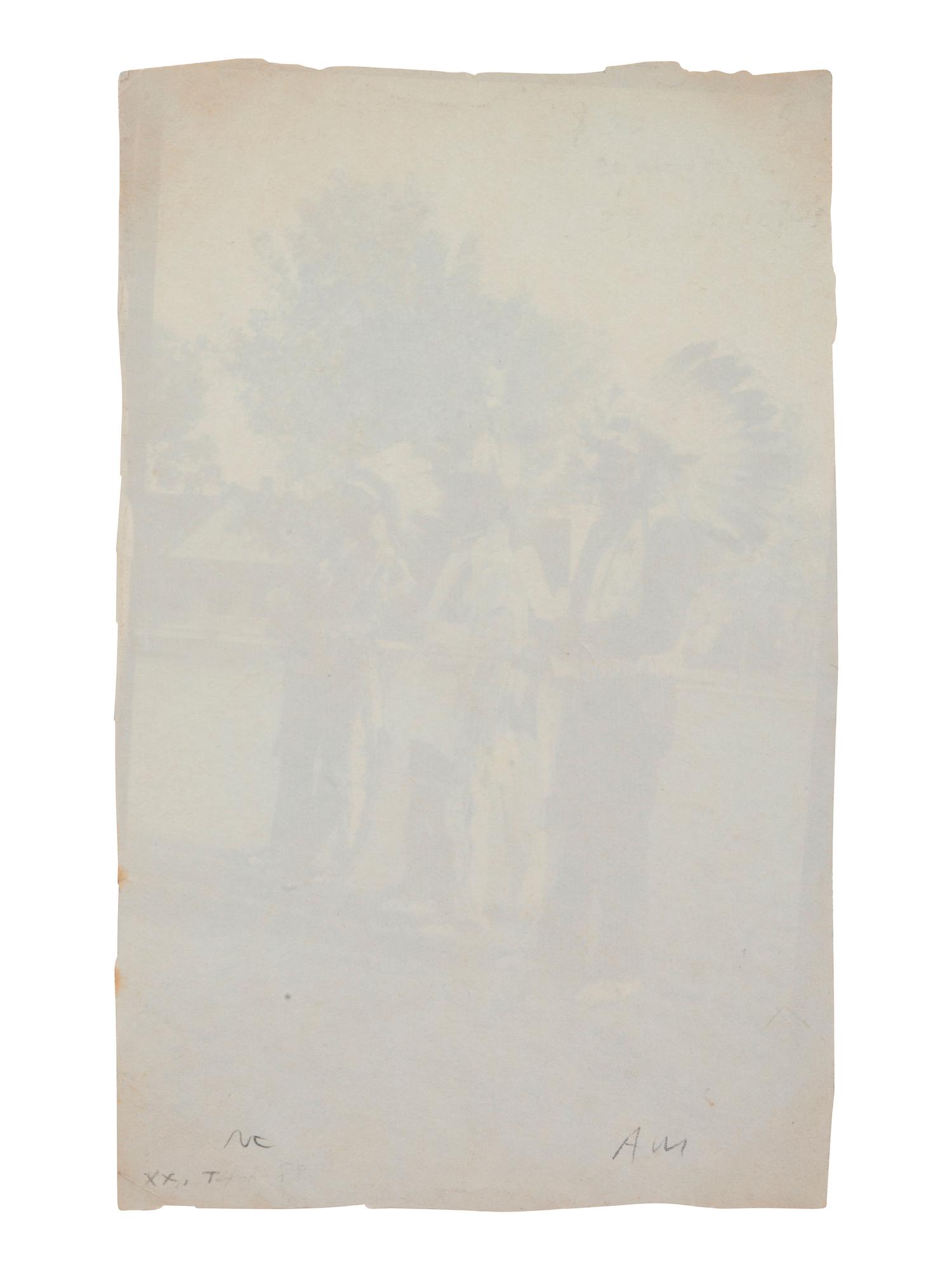 [NATIVE AMERICANS]. 8 photographs, incl. cyanotype of Native Americans attributed to Edward CURTIS.