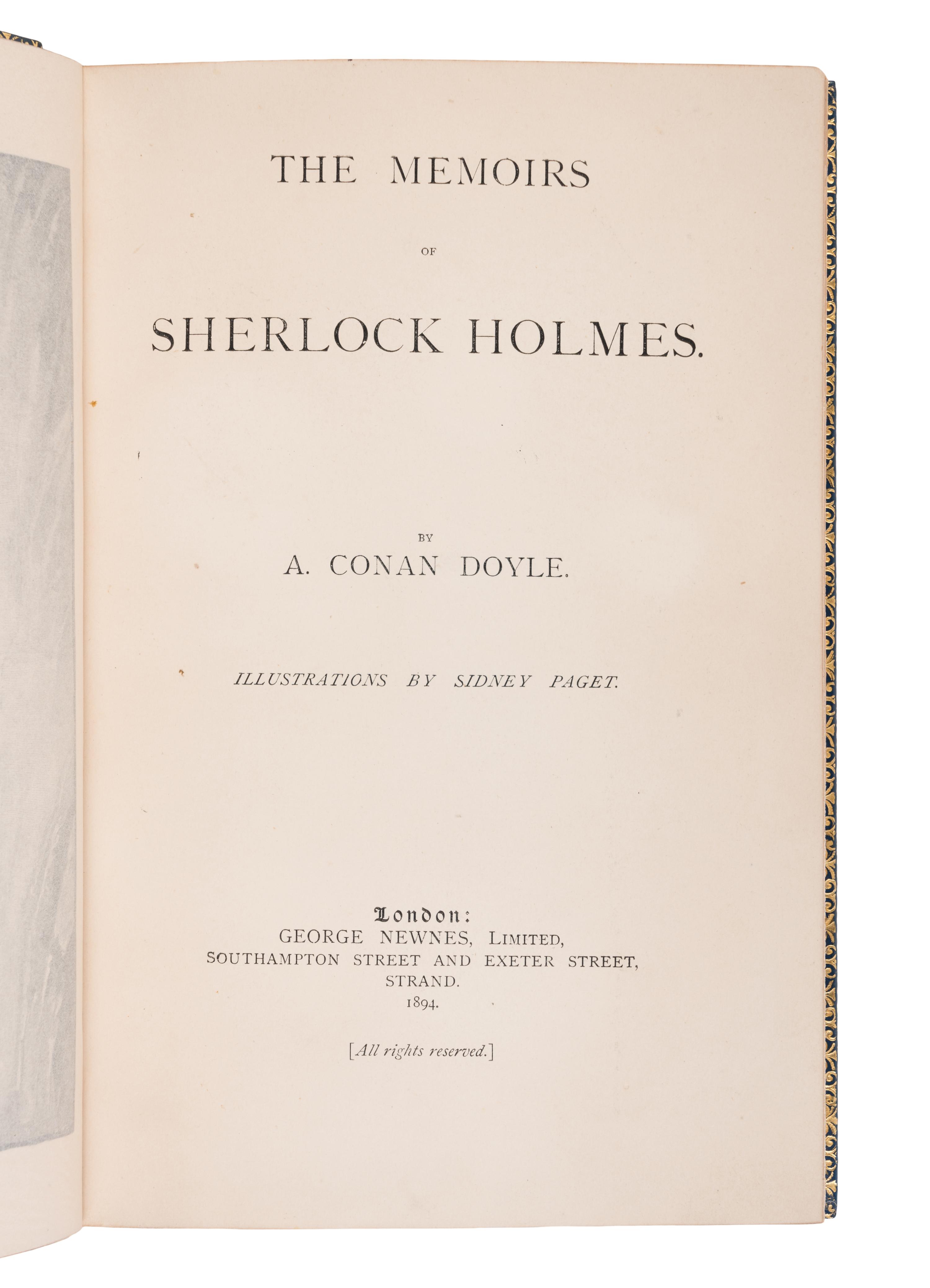 DOYLE, Arthur Conan (1859-1930). The Adventures of Sherlock Holmes . London: George Newnes, 1892.