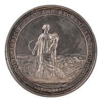 [AGRICULTURE]. St. Louis Agricultural and Mechanical Association silver presentation medal. Ca 1870s.