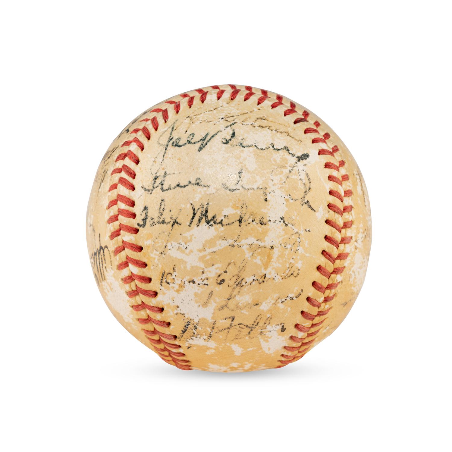 A 1947 Cleveland Indians Team Signed Autograph Baseball